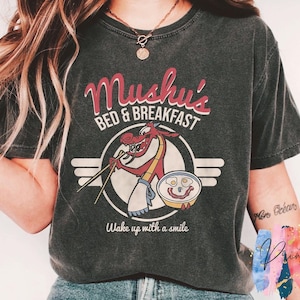 Disney Mulan Mushu&#39;s Bed and Breakfast Tee, Disneyland Vacation Shirt, Unisex Birthday Gift, Perfect for Adults and Kids, Classic Movie
