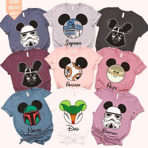 Star Wars Family T-Shirt, Crop Top, Custom Disney Vacation Shirt, Perfect for Disneyworld 2025 Trip, Matching Family Tees,Star Wars Fan Gift