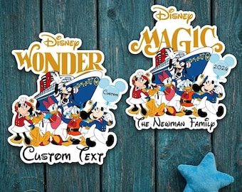 Imán personalizado de Disney Cruise Line 2026, imán para puerta de crucero familiar de Mickey y sus amigos, imán con letrero familiar de Disney Wish Dream Treasure Fantasy