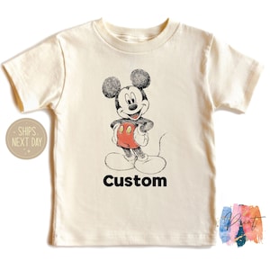 Mickey Mouse T-Shirt, Crop Top, Kids Gift, Disney Collection, Perfect for Toddlers, Classic Mickey Design, Children&#39;s Shirt