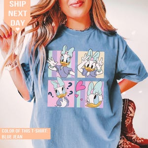 Retro 90s Daisy Duck T-Shirt, Crop Top, Disneyland Shirt, WDW Shirt, Disney Girl Trip Tee, Vintage Disney Character Design, Park Fan Gift