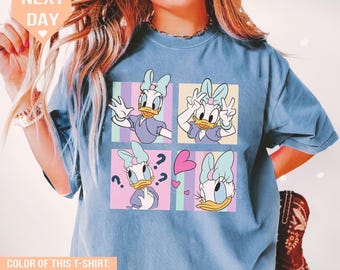 Retro 90s Daisy Duck T-Shirt, Shirt, Disneyland Shirt, WDW Shirt, Disney Girl Trip Tee, Vintage Disney Character Design, Park Fan Gift
