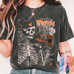Skeleton Disney Halloween T-Shirt, Disney Trip Collection, Halloween Party Tee, Spooky Disney World Design, EricaPrints Gift