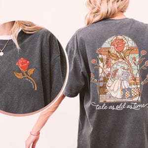 Beauty and The Beast T-Shirt, Tale As Old As Time Design, Disney Princess Collection, Enchanted Rose Tee, Belle Inspired Gift, Classic