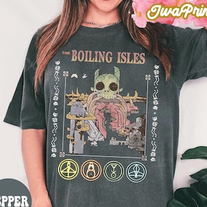 The Boiling Isles T-Shirt, Crop Top, siedendes Disney, Hexside Schule für Magie und Dämonik, The Owl House, Magic Realm Fan Geschenk
