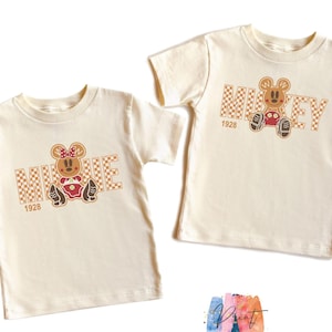 Disney Gingerbread T-Shirt, Crop Top, Mickey and Minnie Christmas Tee, Disney Holiday Family Shirt, Festive Winter Design, Classic Disney