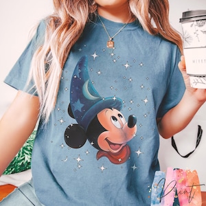 Retro 90s Disney Mickey Mouse Wizard Shirt, Crop Top,  Magical Fantasia Inspired, Cute Disney Gift, Perfect for Disney Parks Fans