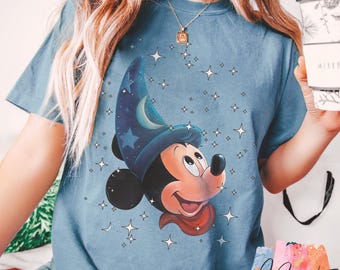 Retro 90s Disney Mickey Mouse Wizard Shirt, Shirt,  Magical Fantasia Inspired, Cute Disney Gift, Perfect for Disney Parks Fans