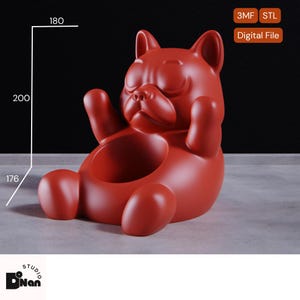 Cute Dog Planter - STL File for 3D Printing, Adorable Dog-Shaped Flower Pot, Minimalist Cute Home Decor