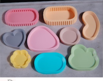 Bandeja impresa en 3D (archivo STL) – Decoración minimalista para el hogar, juego de bandejas decorativas