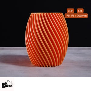 RippleForm Vase – Digital STL Model for 3D Printing