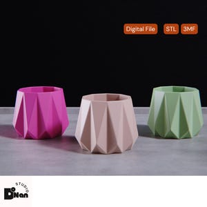 3D Printed Modern Planter - 3D Printed Planter, Modern Home Decor STL File