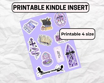 Kindle 用インサート - Kindle 用インサート - 印刷可能な Kindle 用インサート - ダウンロード可能な Kindle 用インサート - ファンタジー Kindle 用インサート