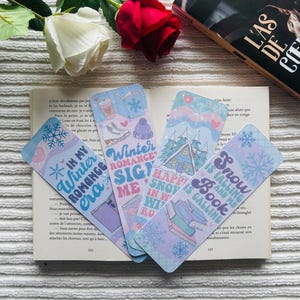 Club del libro Winter Reader | Segnalibro di Natale | Segnalibro invernale | Segnalibro romantico