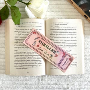 Thriller book club bookmark