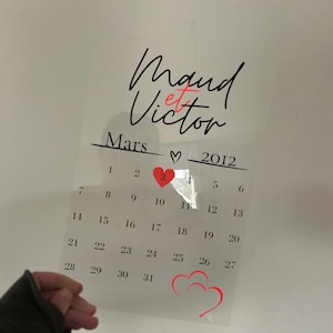 Marco de pareja personalizado - Marco de fecha importante - Póster de pareja personalizado