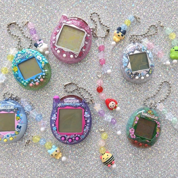 Tamagotchi Beaded Charms