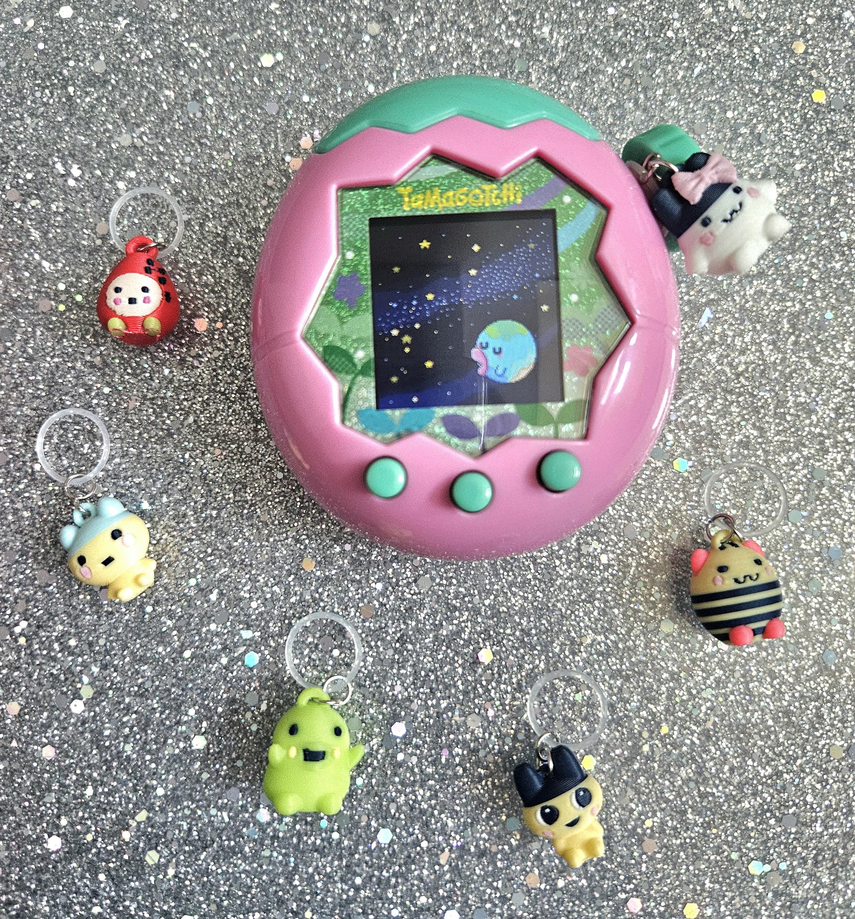 3d Printed Tamagotchi Character Charms Antenna, Lobster Claw and