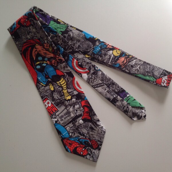 Ready to ship - Superhero Ties - Men's Necktie avengers marvel comic