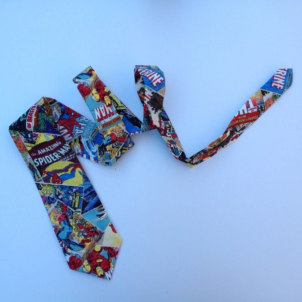 Ready to ship - Superhero Ties - Men's Necktie avengers marvel comic book covers