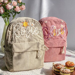 Sac à dos brodé à la main pour tout-petit | Cartable pour enfants | Souvenir personnalisé | Sac à dos préscolaire et maternelle, sac à dos personnalisé