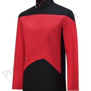 Star Trek Cosplay Costume: TNG Commando Shirt & Pants - Cotton Blend