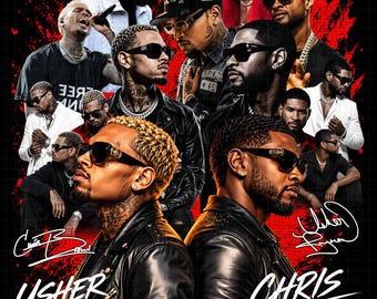 Usher Chris Brown Raymond and Brown R&B Tour PNG (Digital Download)