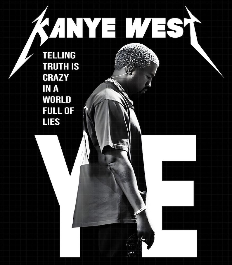 Kanye West TShirt Design, Kanye West Rapper Digital File (Digital Download)