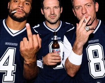 Jogadores de futebol PNG Dak Prescott, Tony Romo e Troy Aikman Arquivo PNG: Design para camiseta (Download digital)