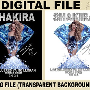 Shakira World Tour 2025 T-Shirt Design PNG (Digital Download, 300 DPI)