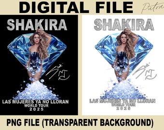 Shakira World Tour 2025 T-Shirt Design PNG (Digital Download, 300 DPI)