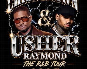 Usher Chris Brown Raymond and Brown R&B Tour PNG (Digital Download)