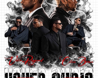 Usher Chris Brown Raymond and Brown R&B Tour PNG (Descarga digital)