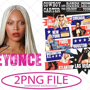 Beyonce Cowboy Carter Tour PNG, Beyonce Cowboy Carter Tour 2025 Download digitale e stampa pronta su maglietta, Bootleg Rap Lepunk 03