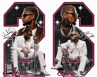 Usher Chris Brown Raymond and Brown R&B Tour PNG (Digital Download)