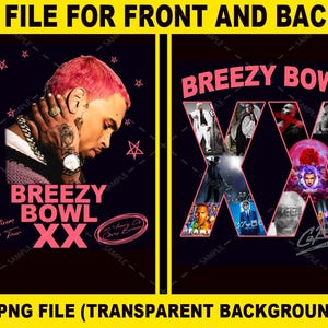 Breezy Bowl XX T-Shirt Motiv: Chris Brown Tour PNG-Datei (Digitaler Download)