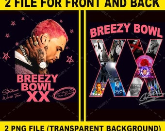 Breezy Bowl XX T-Shirt Design: Chris Brown Tour PNG File (Digital Download)