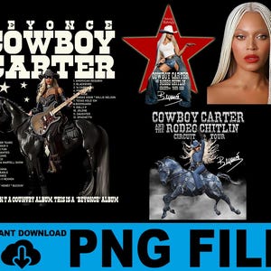 4 File PNG Beyonce Cowboy Carter Tour PNG, Beyonce Cowboy Carter Tour 2025 Download digitale e stampa pronta su maglietta, Bootleg Rap Lepunk 04