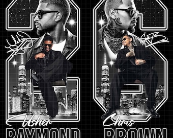 Usher Chris Brown Raymond and Brown R&B Tour PNG (Digital Download)