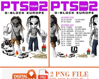D-Block Europe UK Tour 2025 PNG File (Digital Download)