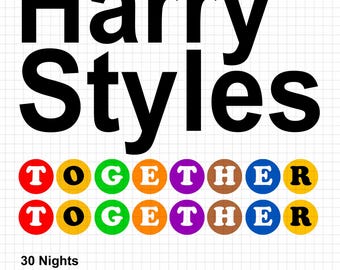 Diseño de camiseta de Harry Styles, Together Together Tour 2026, archivo digital PNG (descarga digital)