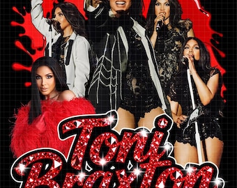Toni Braxton PNG File, R&B Band Digital File Digital Download, Ready to Print