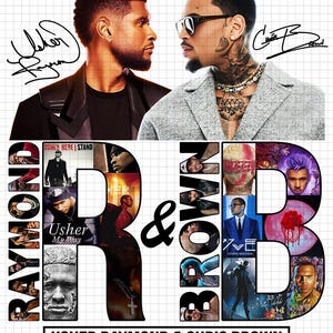 Usher Chris Brown Raymond and Brown R&B Tour PNG (Digital Download)