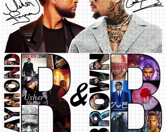 Usher Chris Brown Raymond and Brown R&B Tour PNG (Digital Download)