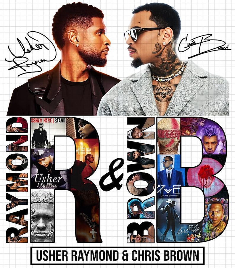 Usher Chris Brown Raymond and Brown R&B Tour PNG (Digital Download)