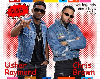 Usher Chris Brown Raymond and Brown R&B Tour PNG (Descarga digital)