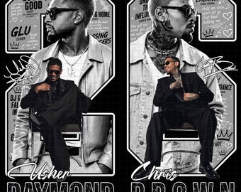 Usher Chris Brown Raymond and Brown R&B Tour PNG (Descarga digital)