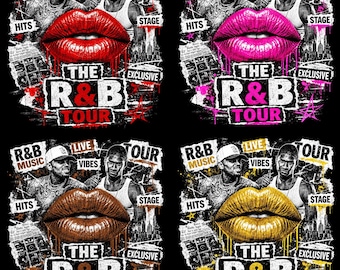 Bundle 4 PNG File Usher Chris Brown Raymond and Brown R&B Tour Digital File (Digital Download)