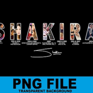 Shakira World Tour 2025 PNG: T-Shirt Design (Digital File, 300 DPI)