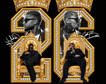 Usher Chris Brown Raymond and Brown R&B Tour PNG (Digital Download)
